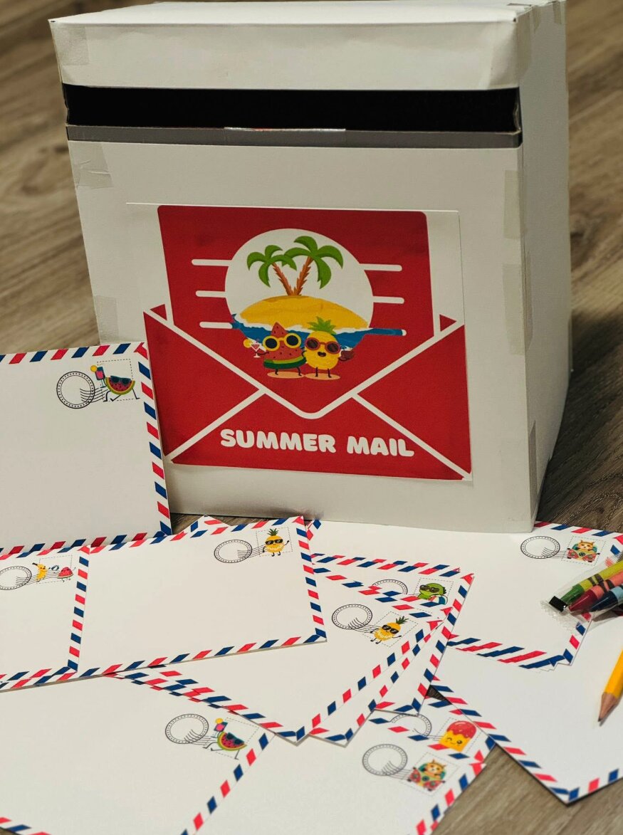 Summer Mail letter-writing templates and mailbox